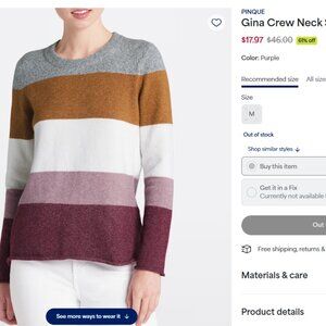 Pinque Crew Neck Stripe Sweater